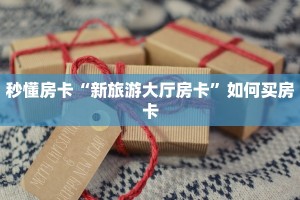 秒懂房卡“新旅游大厅房卡”如何买房卡