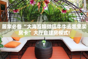 居家必备“大海互娱微信牛牛去哪里买房卡”大厅自建房模式!