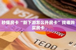 秒懂房卡“新下游怎么开房卡”找谁购买房卡