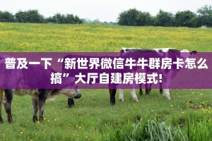 普及一下“新世界微信牛牛群房卡怎么搞”大厅自建房模式!