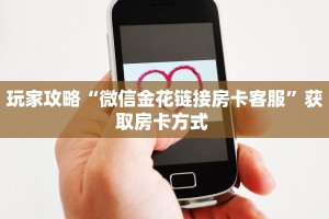 玩家攻略“微信金花链接房卡客服”获取房卡方式 