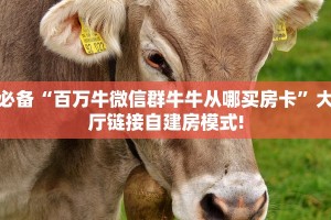 必备“百万牛微信群牛牛从哪买房卡”大厅链接自建房模式!