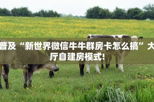 普及“新世界微信牛牛群房卡怎么搞”大厅自建房模式!