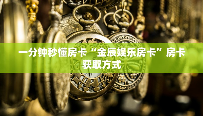 一分钟秒懂房卡“金辰娱乐房卡”房卡获取方式
