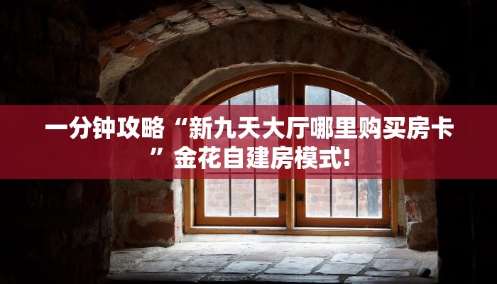 一分钟攻略“新九天大厅哪里购买房卡”金花自建房模式!