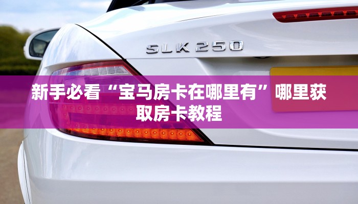 新手必看“宝马房卡在哪里有”哪里获取房卡教程