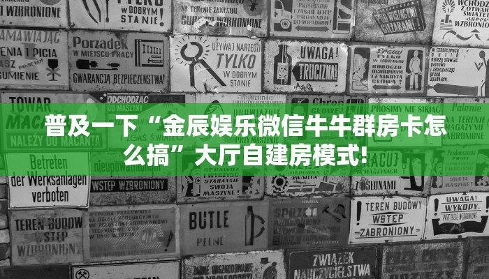 普及一下“金辰娱乐微信牛牛群房卡怎么搞”大厅自建房模式!