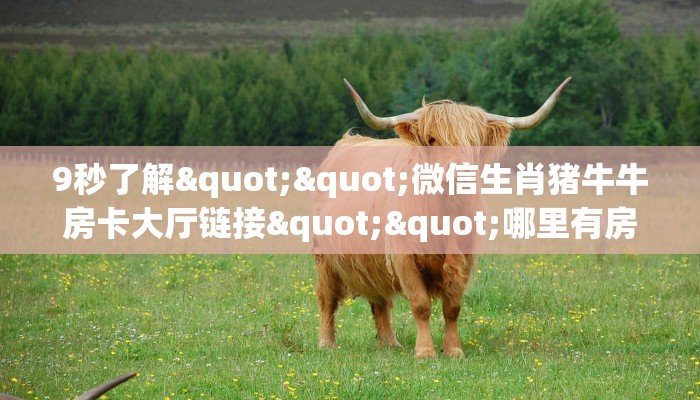 9秒了解""微信生肖猪牛牛房卡大厅链接""哪里有房卡!怎么充值