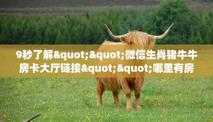 9秒了解""微信生肖猪牛牛房卡大厅链接""哪里有房卡!怎么充值