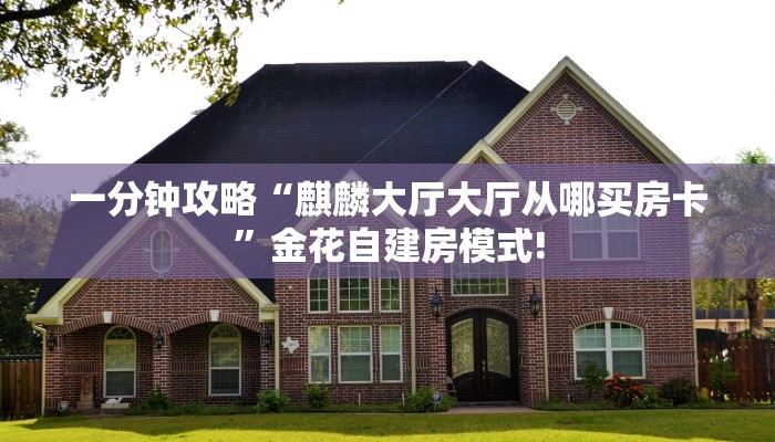 一分钟攻略“麒麟大厅大厅从哪买房卡”金花自建房模式!