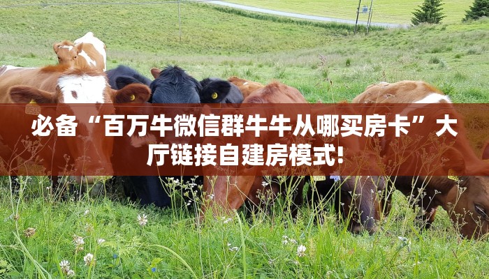 必备“百万牛微信群牛牛从哪买房卡”大厅链接自建房模式!