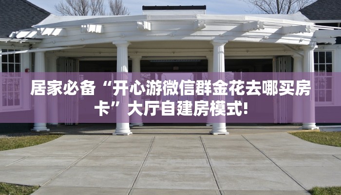 居家必备“开心游微信群金花去哪买房卡”大厅自建房模式!