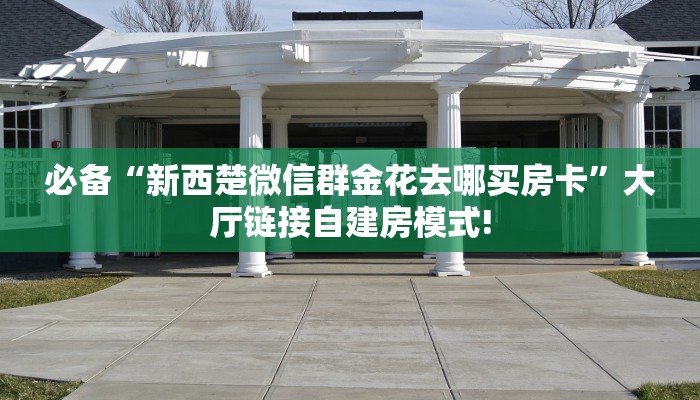必备“新西楚微信群金花去哪买房卡”大厅链接自建房模式!
