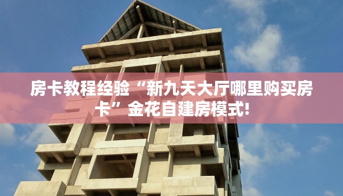 房卡教程经验“新九天大厅哪里购买房卡”金花自建房模式!