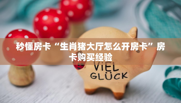 秒懂房卡“生肖猪大厅怎么开房卡”房卡购买经验