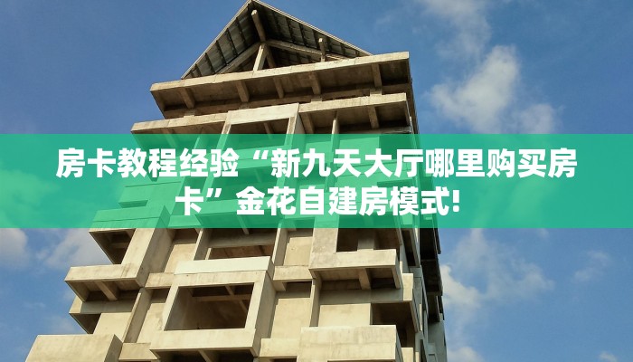 房卡教程经验“新九天大厅哪里购买房卡”金花自建房模式!