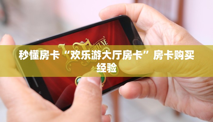 秒懂房卡“欢乐游大厅房卡”房卡购买经验