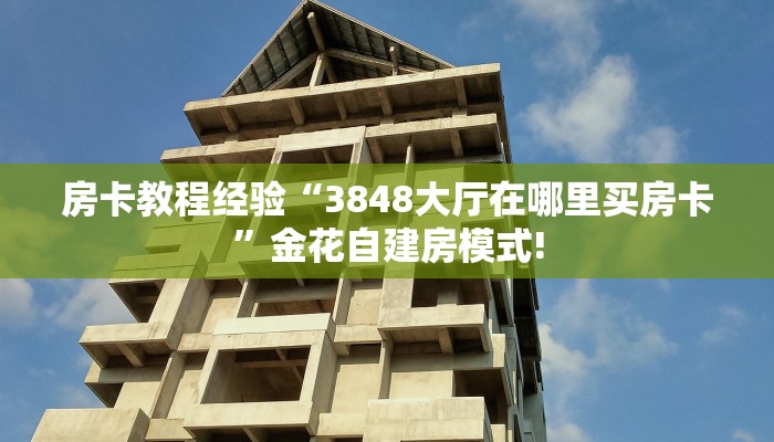 房卡教程经验“3848大厅在哪里买房卡”金花自建房模式!